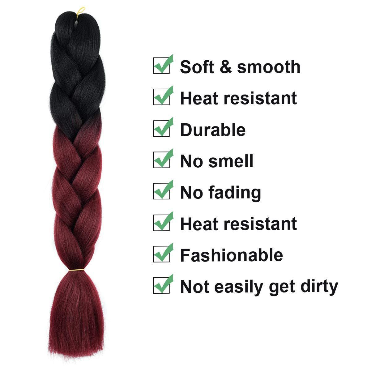 Wholesale hair extension high quality raw material ombre jumbo braid synthetic hair for braiding