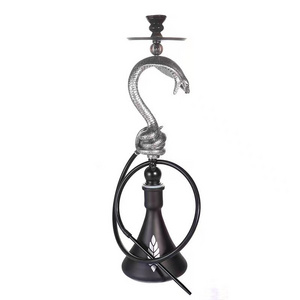 Wholesale High Quality Black White Single Hose Chicha Resin Hookah Shisha Snake Hookah