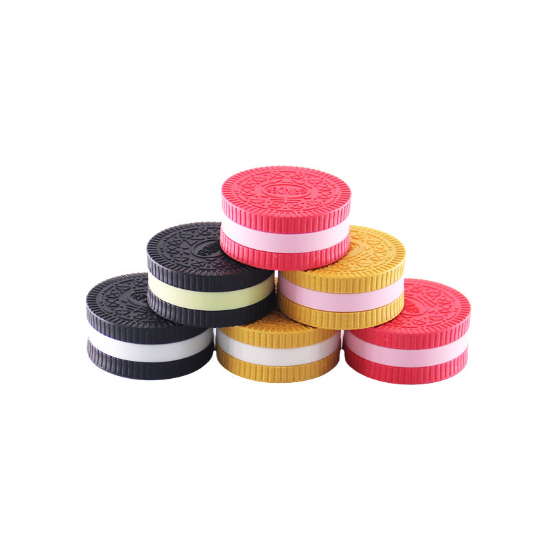 New Pattern Design Tobacco Grinder Environment Friendly 2 Lays  Biodegradable Plastic Oreo Cookie Herb Grinder