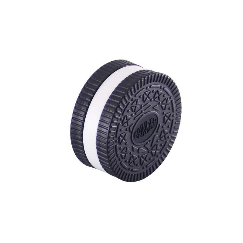 New Pattern Design Tobacco Grinder Environment Friendly 2 Lays  Biodegradable Plastic Oreo Cookie Herb Grinder