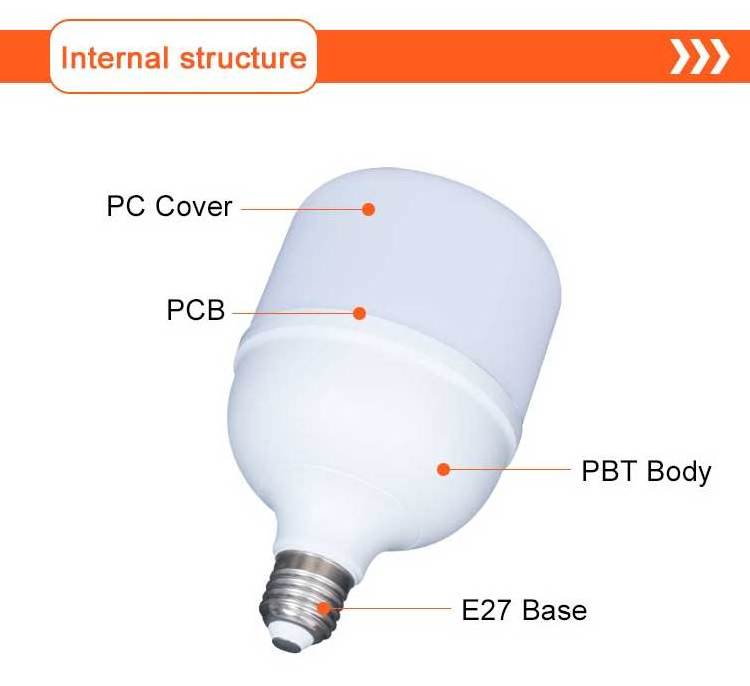 Whole Sale Unassembled Skd Ckd 5W 10W 15W 20W 30W 60W Watt E27 Dob A Led T Type Bulb Parts Led Housing Skd Raw Material Led Bulb