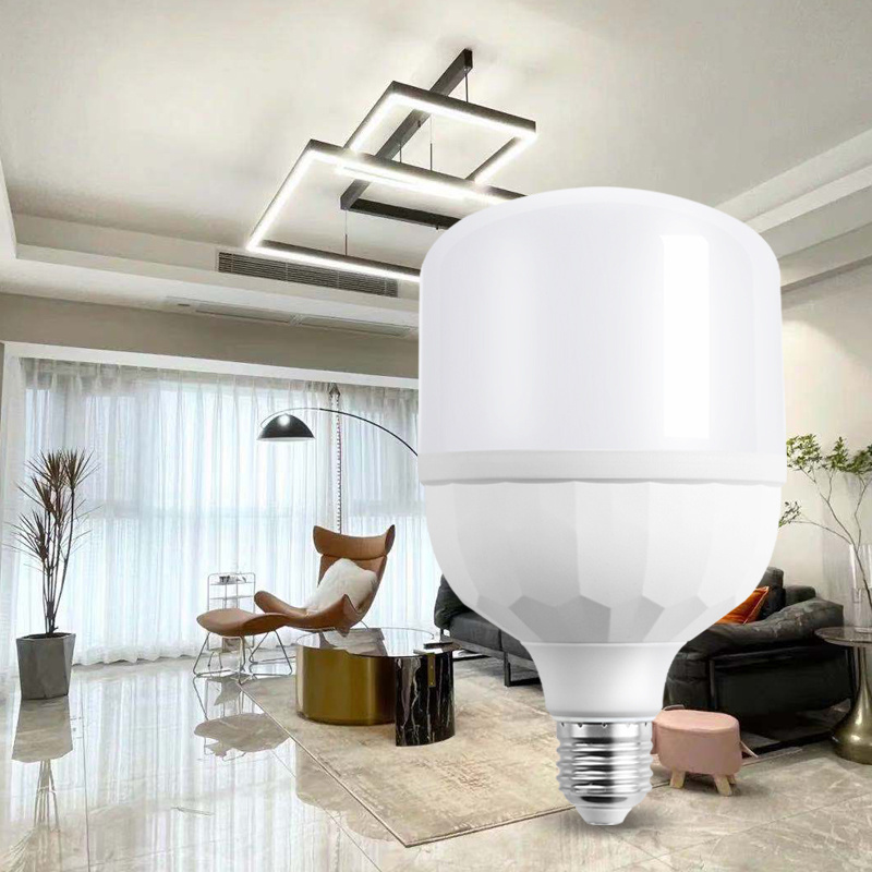 High Quality Indoor Decoration Light e27 b22 Plastic  5w 10w 15w 20w 30w 40w 60w 80w Driver T Shape Bulbs Home T ype Led Bulb