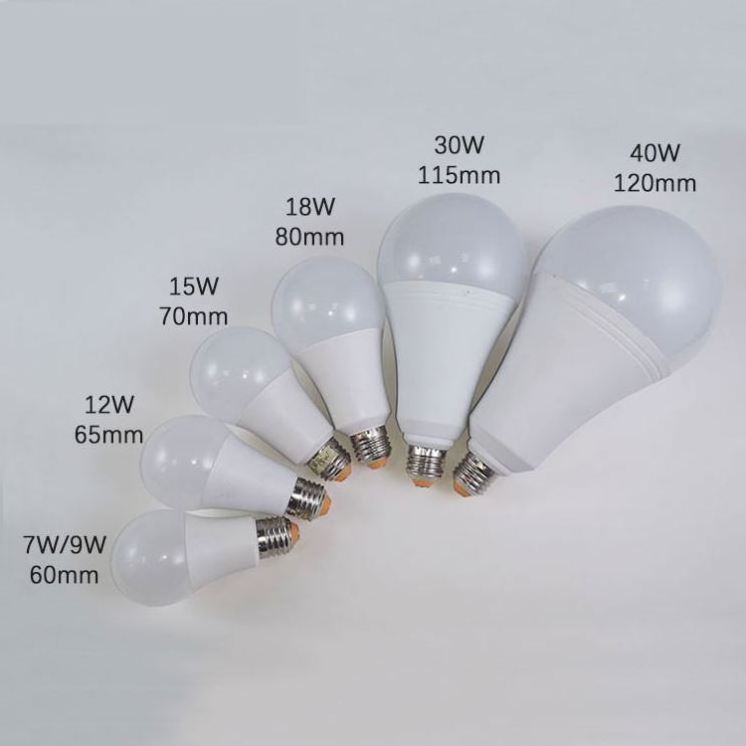 China manufacturer indoor lighting g45 a60 aluminum housing 3W 5W 7W 9W 12W 15W raw materials e27 b22 led light bulb lamps