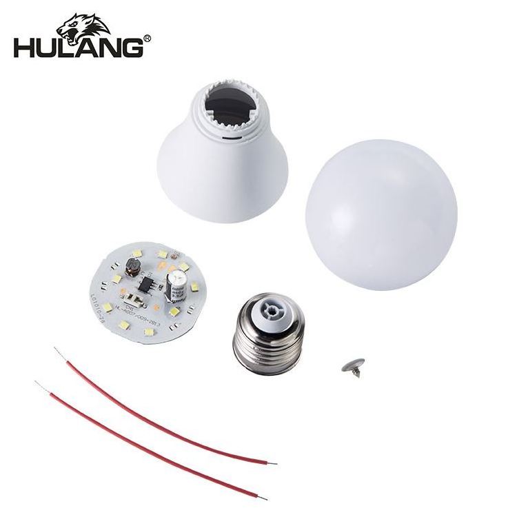 China manufacturer indoor lighting g45 a60 aluminum housing 3W 5W 7W 9W 12W 15W raw materials e27 b22 led light bulb lamps