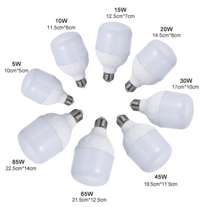 CKD Zhongshan LED high quality 12v 24v dimmable 5w 9w 13w 18w 28w 38w 48w E27 T shape LED bulb SKD parts raw material