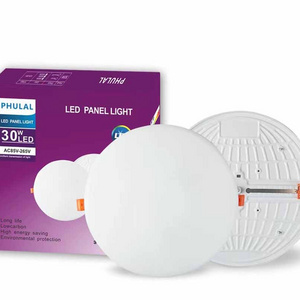 PHULAL Most Popular led panel light 12w 18W led slim panel light flush mount 12 inch plastic housing led round panel light