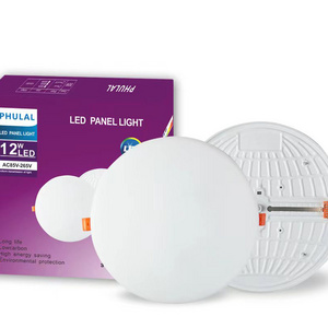 PHULAL 9w 12w 15w 18w 120V 4inch 6inch Round LED Recessed Mounted Ceiling Slim Integrated Panel Light