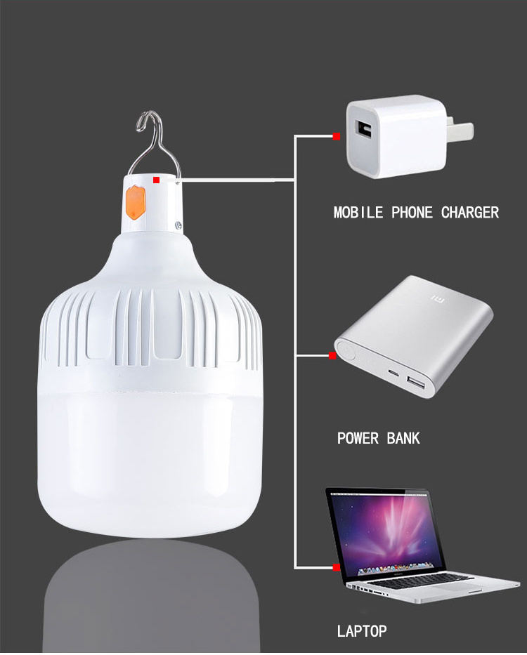 Camp Lantern Outdoor Rechargeable Portable Waterproof  White Led Camping Lights Lamp