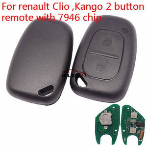 For Renault Trafic/Master/Kango  2 button remote key with 433Mhz and  ID46  PCF7946 (Before 2000 year car) Genuine