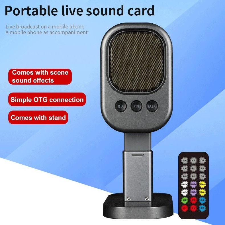 360 rotary capacitor microphone live sound card singing special fast hand Internet celebrity anchor microphone