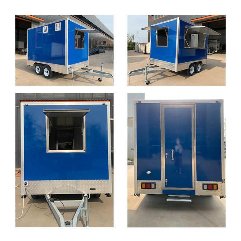 Taco Portable Food Truck Trailer Air Conditioner Fully Equipped Coffee Mobile Food Truck Food Shop Commercial Restaurant