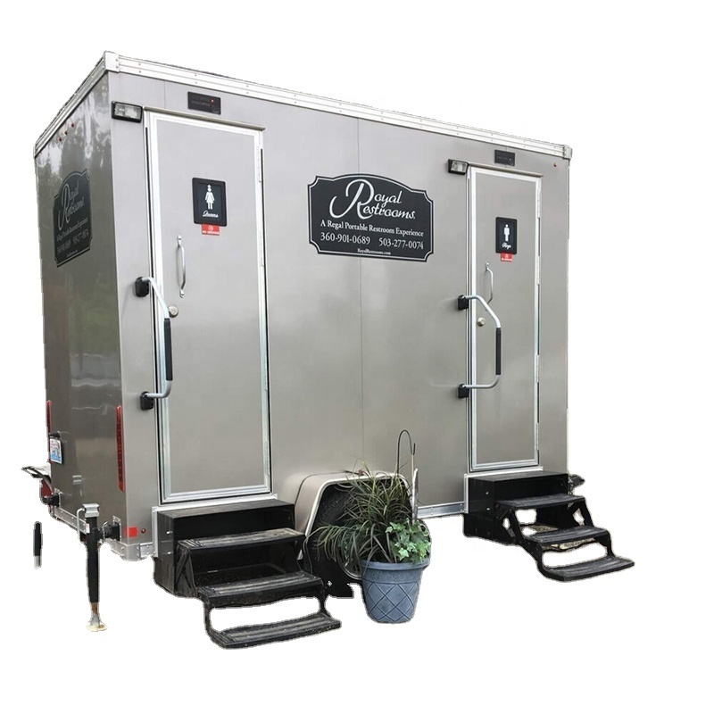 Portable Shower toilet trailer outdoor washroom trailer luxury portable restroom trailer for sale