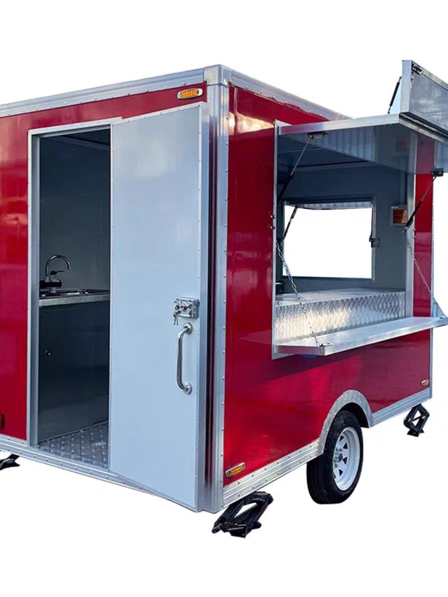 Commercial Mobile Fast Food Trailer Churros Food Cart Snack Food Truck Hot Dog Snack Kiosk Fully Equipped  Cart