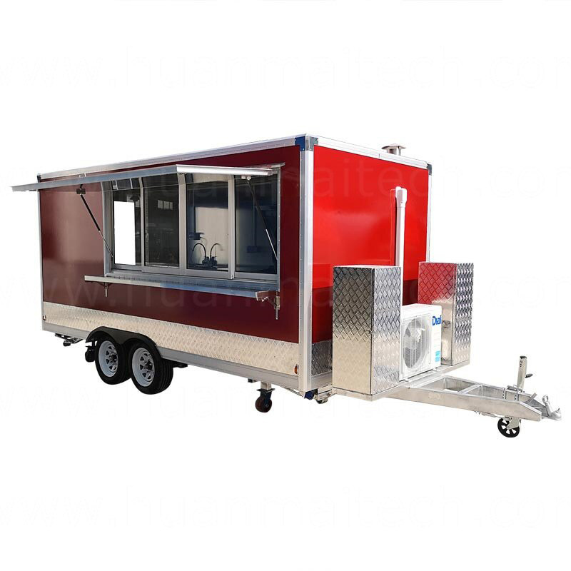 HummingBrid Street Food Cart Mobile Kitchen Pizza Oven Coffee Concession Trailers Truck Food Hotdog Cart Bbq Food Truck