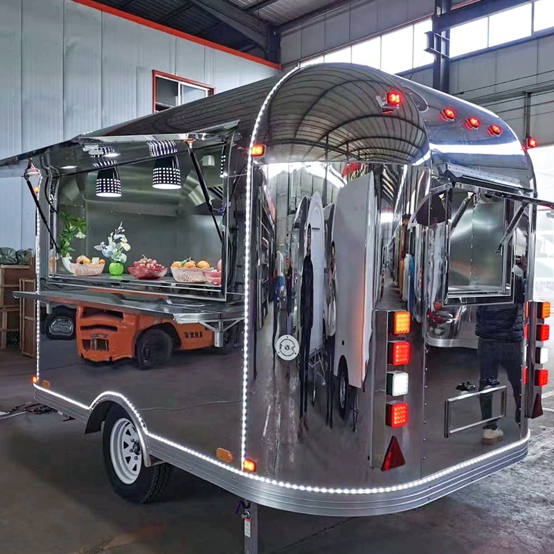 Airstream Concession Catering Mobile BBQ Food Trailer Fast Food Ice Cream Truck Fully Equippedd