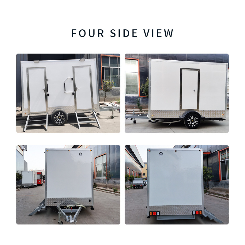 China Specifications Low Price Vip Mobile Toilet Portable Outdoor with Urinal Mobile Trailer Toilets Van with Wheels