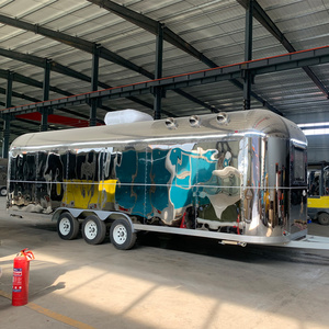 Multifunction Modern Fiberglass Outdoor Fruit Processing Plant Ice Cream Drink Pizza Bakery Snack Coffee Food Truck Cart