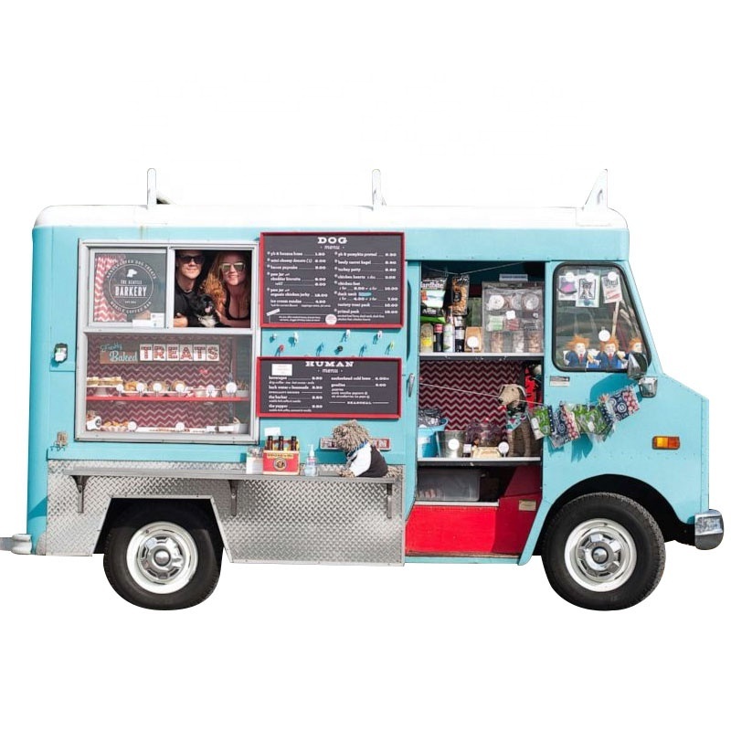 Concession Stand Ice Cream cart Mobile food truck Coffee Van Drivable Electric Food trailer with Grill and bar