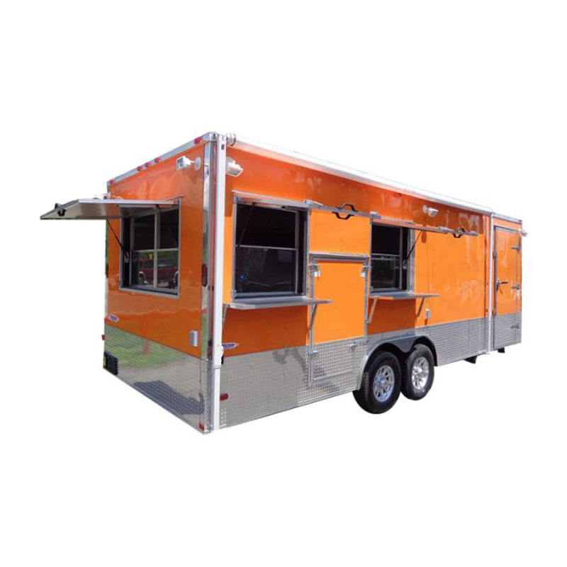 Concession DOT CE Mobile Food Truck Hot Dog Ice Cream Food Kiosk Coffee Cart Food Trailer With Full Kitchen Equipped