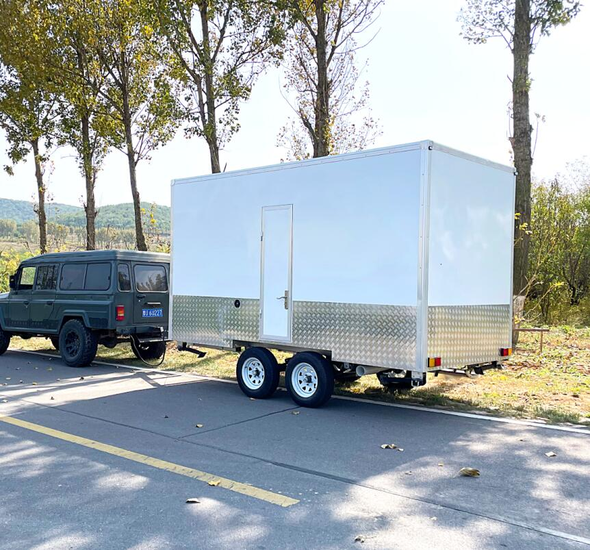 Moveable toilet with shower portable restroom mobile bathroom trailer street WC customized portable restroom trailer for sale