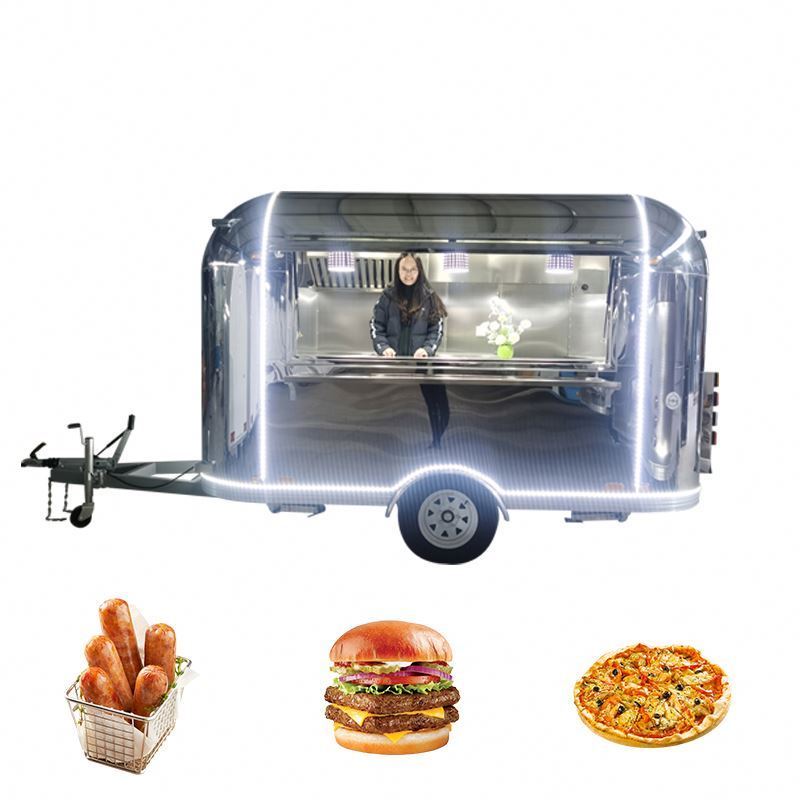 Food Truck Trailer Hot Dog Burger Van Ice Cream Mobile Churros Bus Airstream Off Road Truck and Trailer