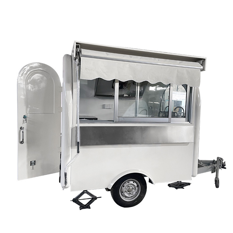 Cheap price China Hot Selling Fast Street Carts Mobile Round Food trailer