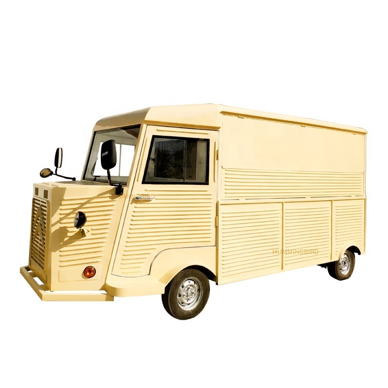 Concession Stand Ice Cream cart Mobile food truck Coffee Van Drivable Electric Food trailer with Grill and bar