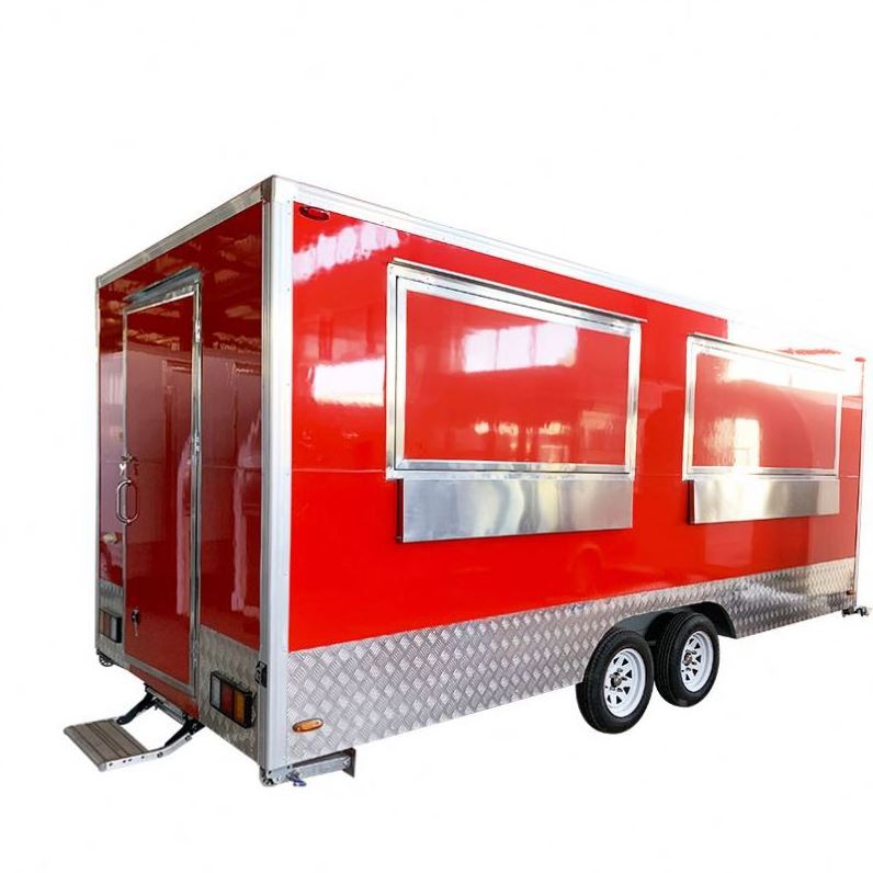 Food Trailers Fully Equipped Mobile Bar Trailer Fast Food Truck Customised Multifunctional Food Truck for Sale Mobile Restaurant