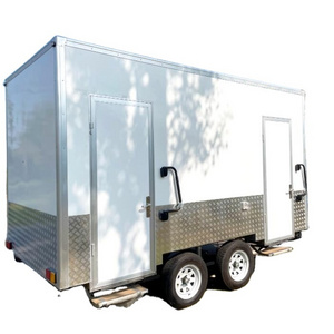 Moveable toilet with shower portable restroom mobile bathroom trailer street WC customized portable restroom trailer for sale