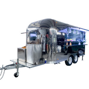 12ft Fully Catering Food Truck Cart Customized Food Mobile Bar Cart Trailer With Fully Restaurant Equipped US Standards