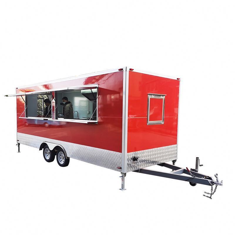 Custom small USA standard concession fast food trucks Square mobile American standard food trailer