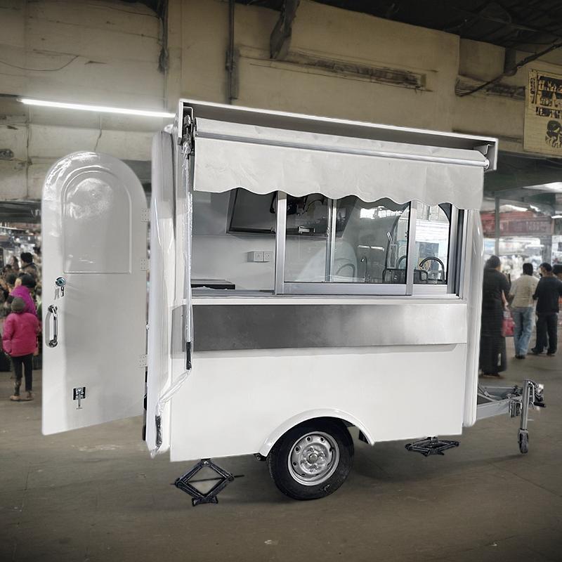 Cheap price China Hot Selling Fast Street Carts Mobile Round Food trailer