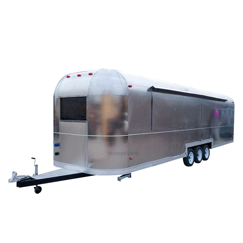 New Food Trailer Pizza Food Truck Trailer with BBQ Kitchen Mobile Fast Food Restaurant Taco Beach Ice Cream Truck Trailer Cart