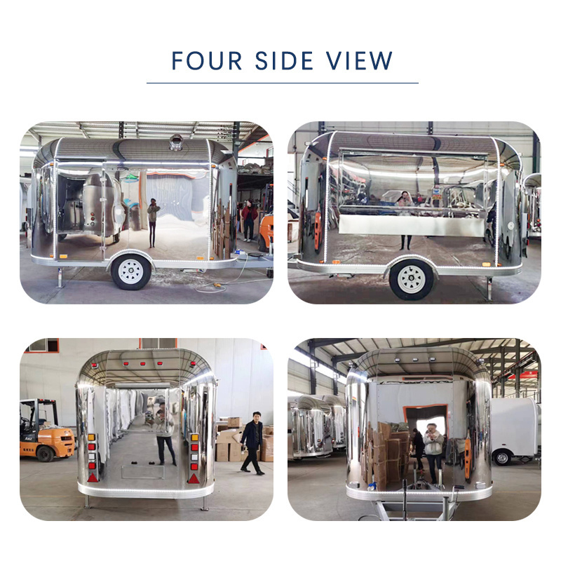 mobile food truck with full kitchen concession mini portable food trailer dessert cart coffee kiosk french fries cart