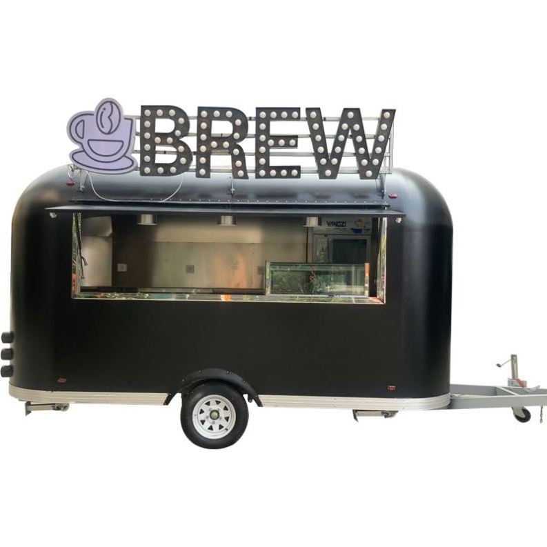 Catering Airstream Food Trailers Fully Equipped Mobile Pizza BBQ Fast Food Truck Caravan With Kitchen For Sale Europe