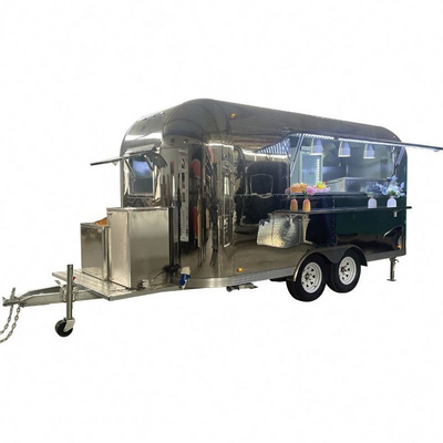 Catering Airstream Food Trailers Fully Equipped Mobile Pizza BBQ Fast Food Truck Caravan With Kitchen For Sale Europe