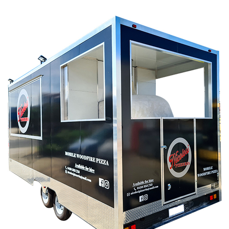 Taco Portable Food Truck Trailer Air Conditioner Fully Equipped Coffee Mobile Food Truck Food Shop Commercial Restaurant