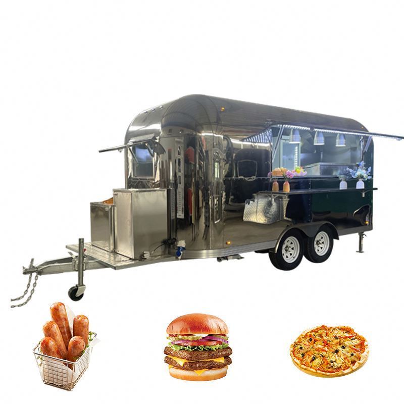 Food Truck Trailer Hot Dog Burger Van Ice Cream Mobile Churros Bus Airstream Off Road Truck and Trailer