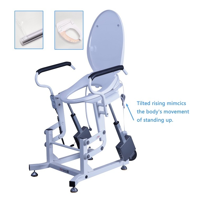 Electric Handicapped Toilet Stand LiftSeat | Powered Toilet Lifts with Armtrests