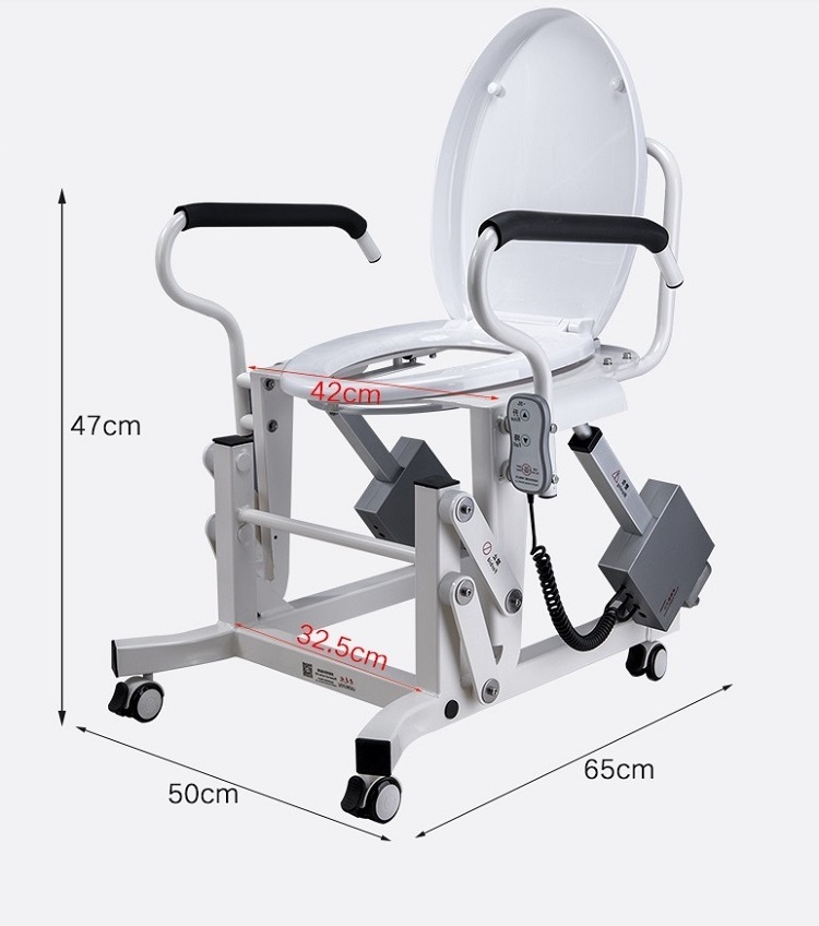 Electric Handicapped Toilet Stand LiftSeat | Powered Toilet Lifts with Armtrests