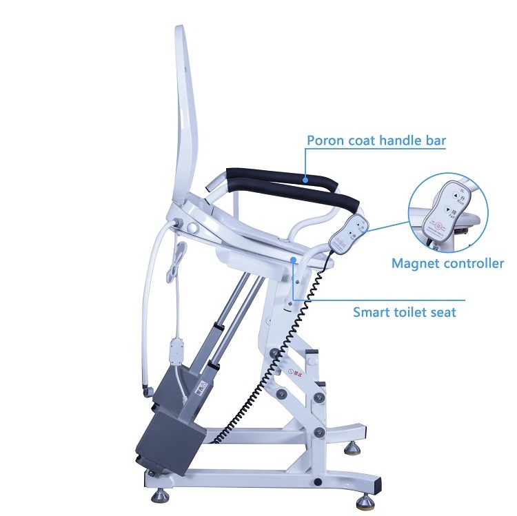 Electric Handicapped Toilet Stand LiftSeat | Powered Toilet Lifts with Armtrests