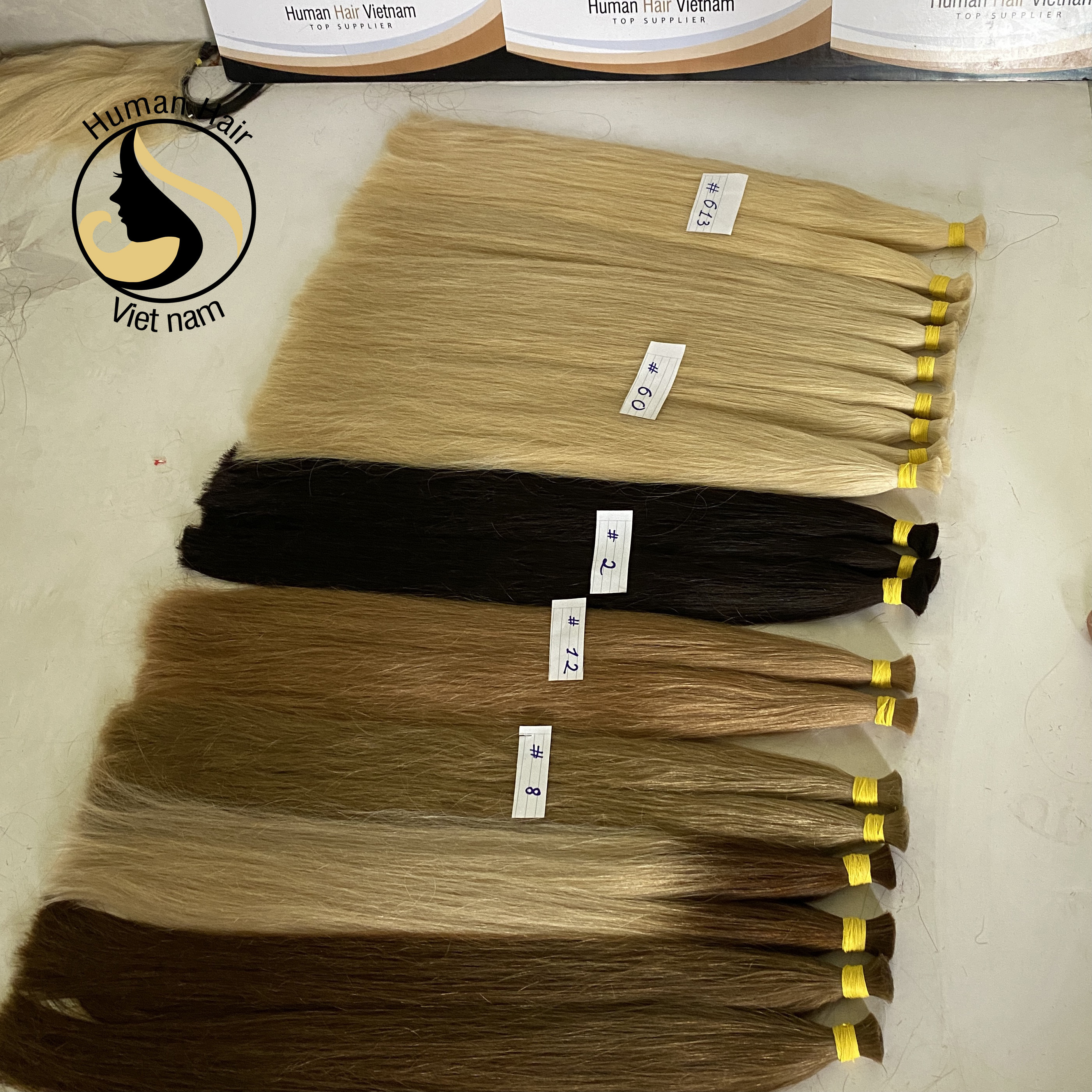 Full Cuticle Soft Virgin Remy Bulk Hair Russian Slavic Human Hair Bulk 30cm-100cm for Russia Hair Extension