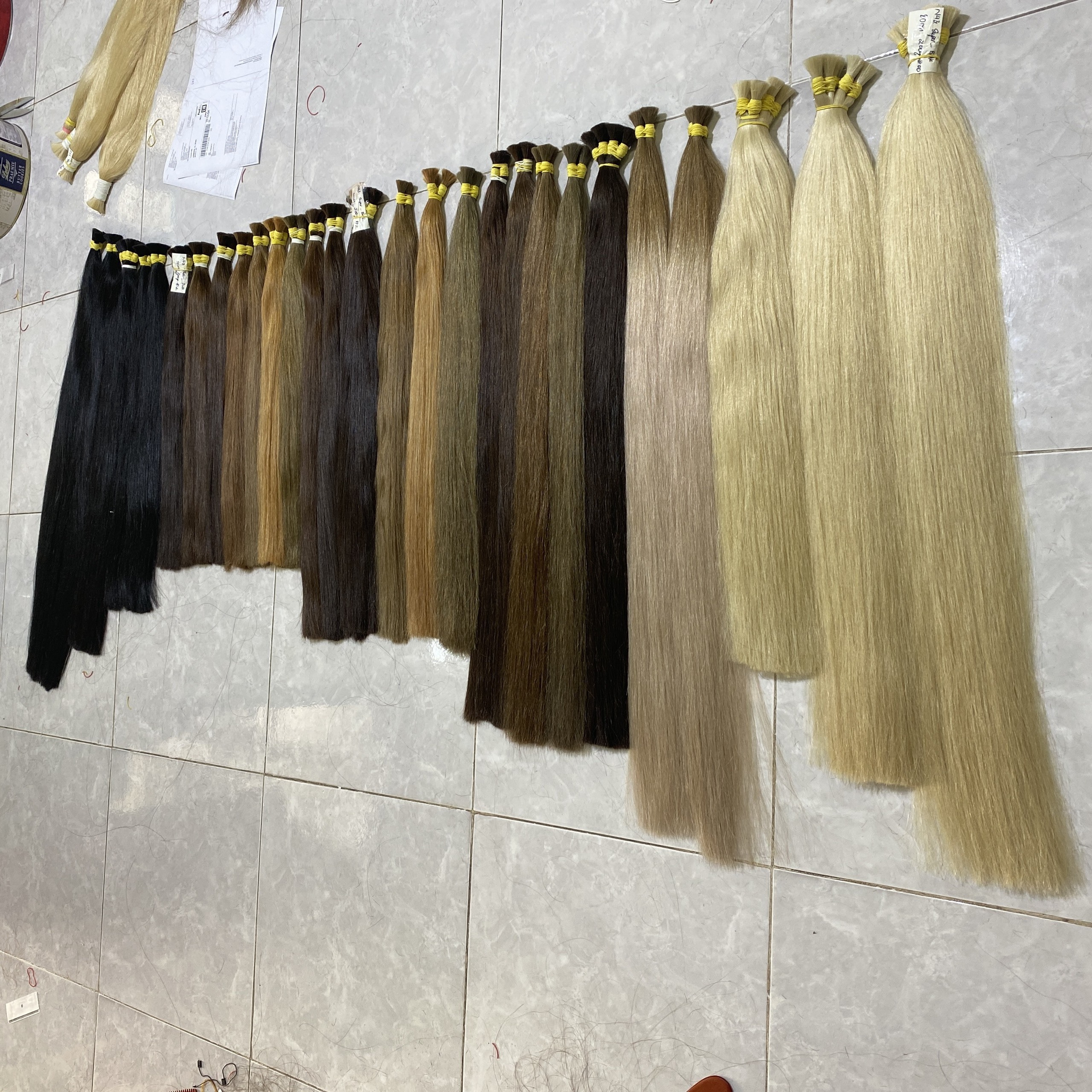 The Best of Quality Full Cuticle Soft Virgin Remy Bulk Hair Russian Slavic Human Hair Bulk 20-100cm Hair Extension