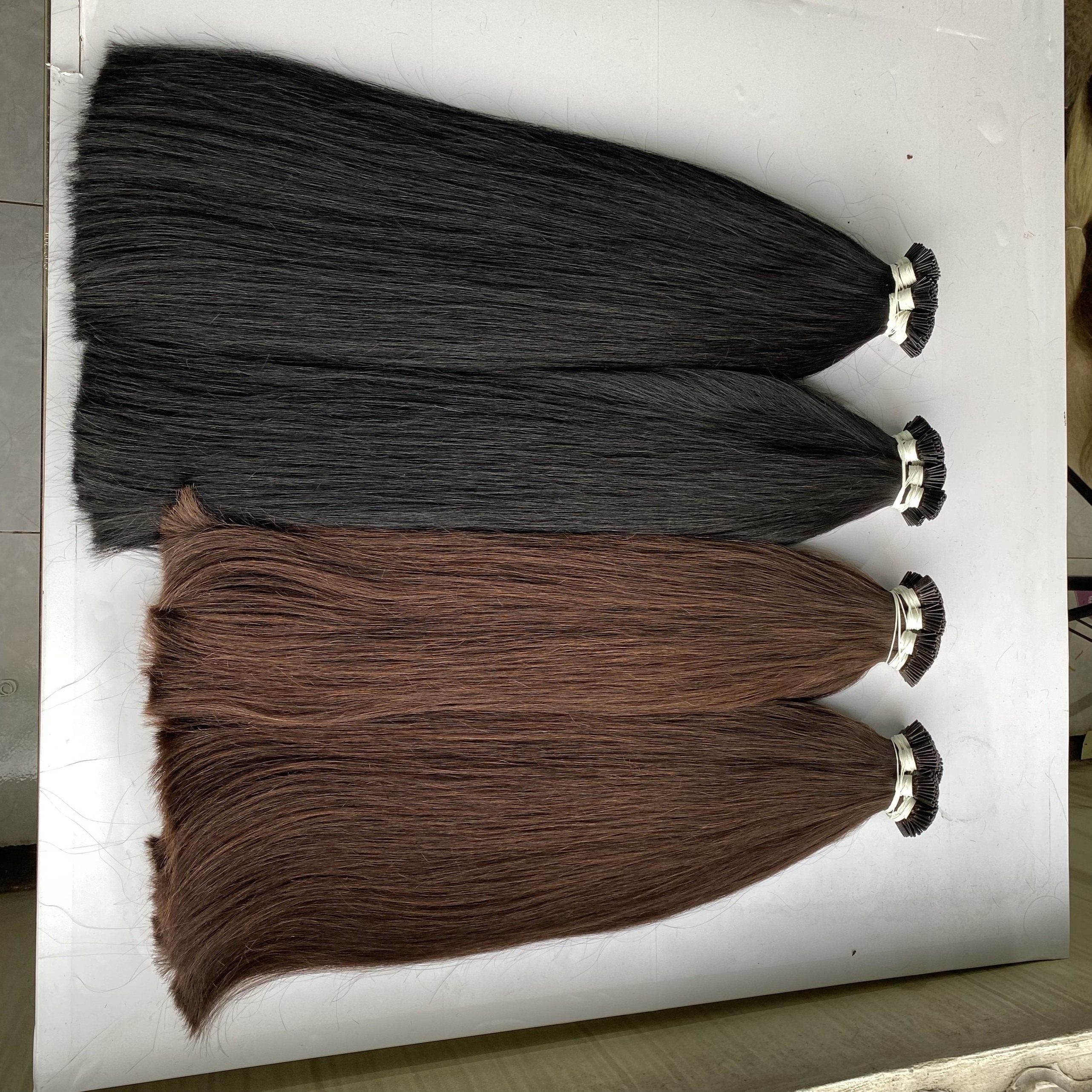 Best Selling Raw Keratin Tips Link Hair Extensions  Natural Straight Black Brown Color I Tip Hair Extensions Human Hair