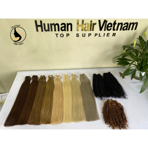 Best Selling High Quality Cuticle Aligned Virgin Hair Double Drawn Bone Straight Blonde Hair Bundles Vietnamese Raw Hair