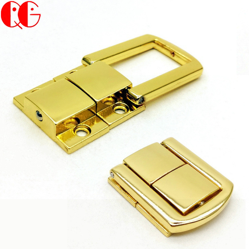 New Jewelry Box Hardware Accessory Replacement Wooden Boxes Gold Decorative Locks Clasp Hooks Metal Latch Hook Hasp Horn Lock