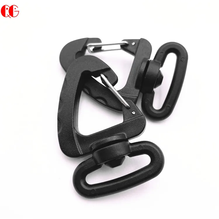 webbing strap clip for hanging campaign belt bag swivel bag key chain automatic plastic spring snap hook