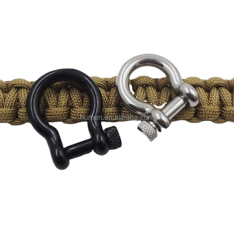 Wholesale Adjustable Stainless Steel Shackle For Paracord Bracelet