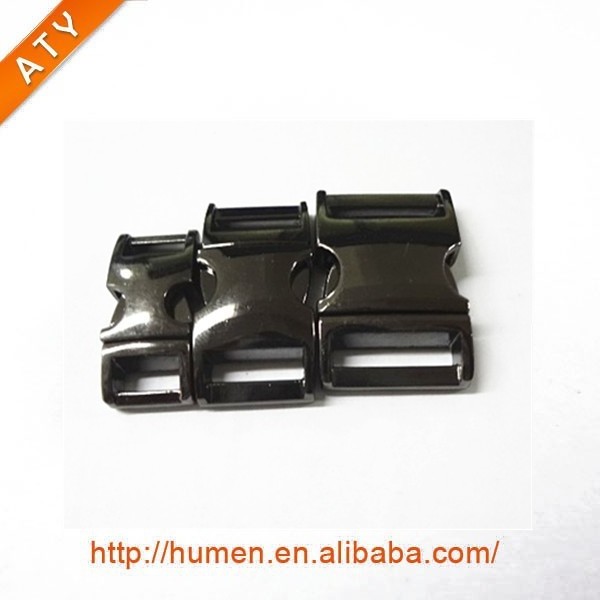 Quick side release metal buckle for dog collars