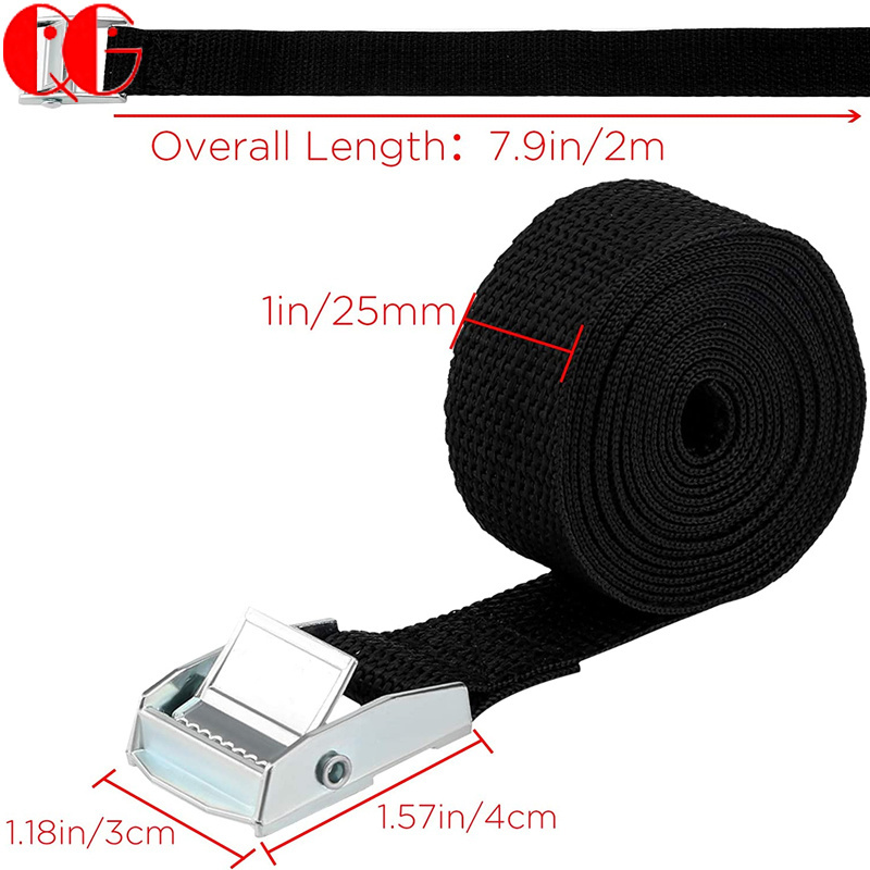 Straps for Trucks Cargo Controls Securing Lashing Straps Heavy Duty Cam Lock Buckles Zinc Alloy Lock Buckle Tie Down Straps